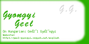 gyongyi geel business card